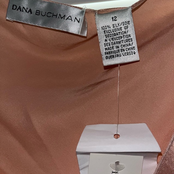 Silk pink Dana Buchman blouse with jewels. This beautiful blouse is NWT. - Picture 3 of 5